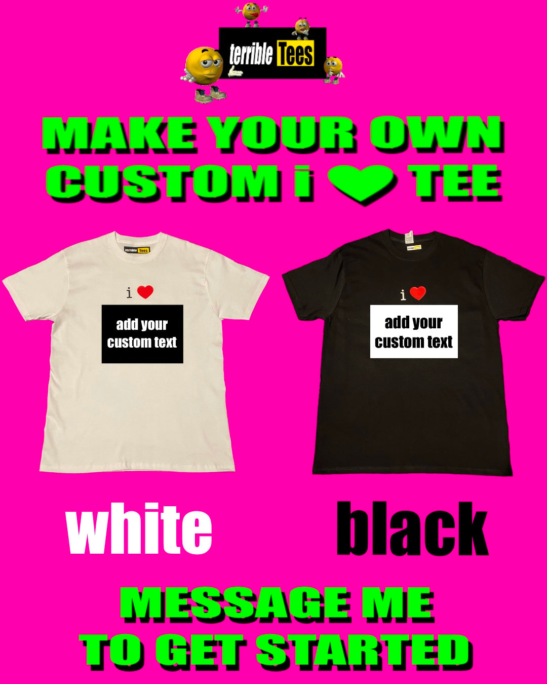 custom i heart tees