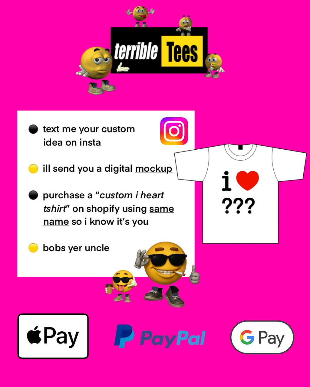 custom i heart tshirt